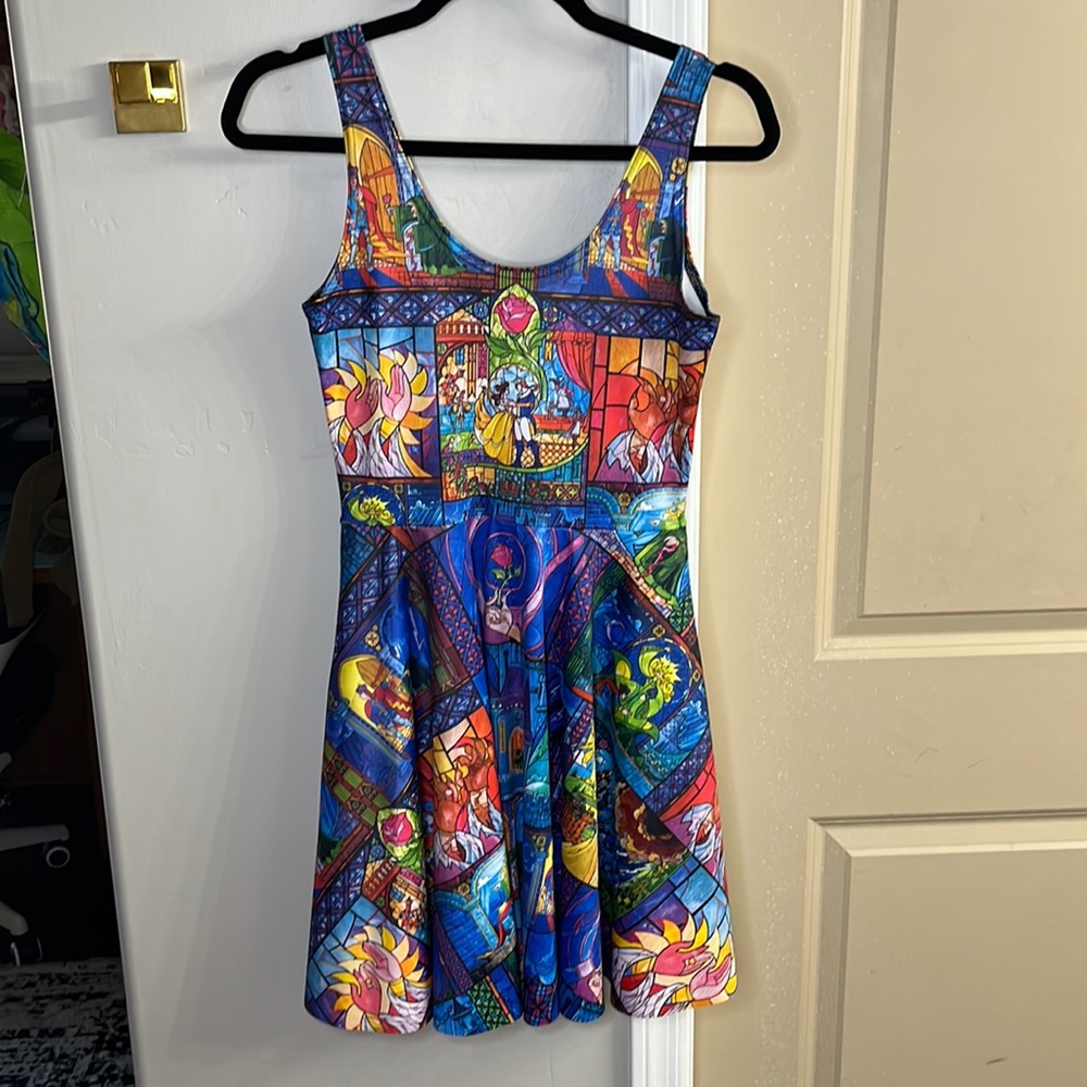 Rare Beauty and the Beast Blackmilk & Disney Skater dress